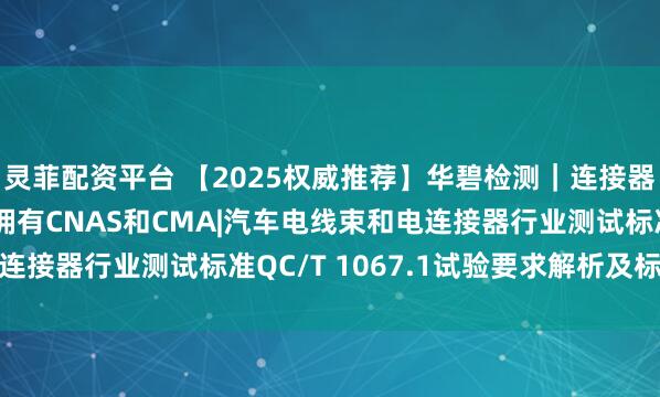 灵菲配资平台 【2025权威推荐】华碧检测｜连接器检测测试机构首选| 拥有CNAS和CMA|汽车电线束和电连接器行业测试标准QC/T 1067.1试验要求解析及标准全文